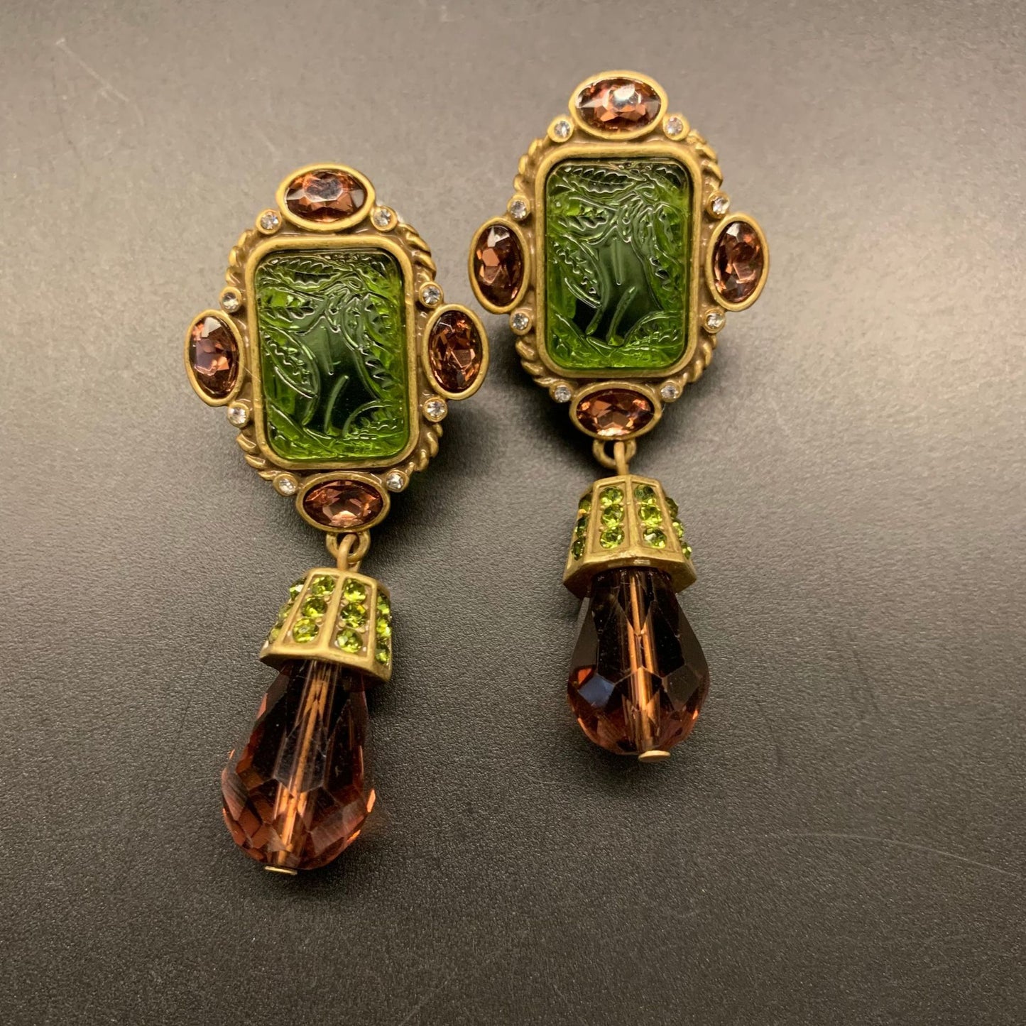 Celadon Jasper Light Luxury Earrings