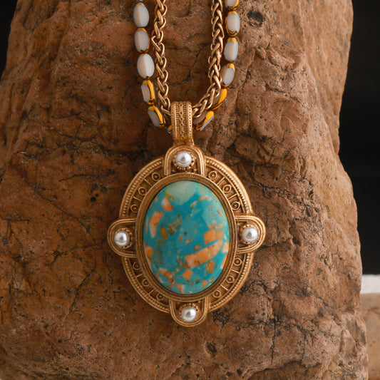 Vintage Pearl Long Necklace