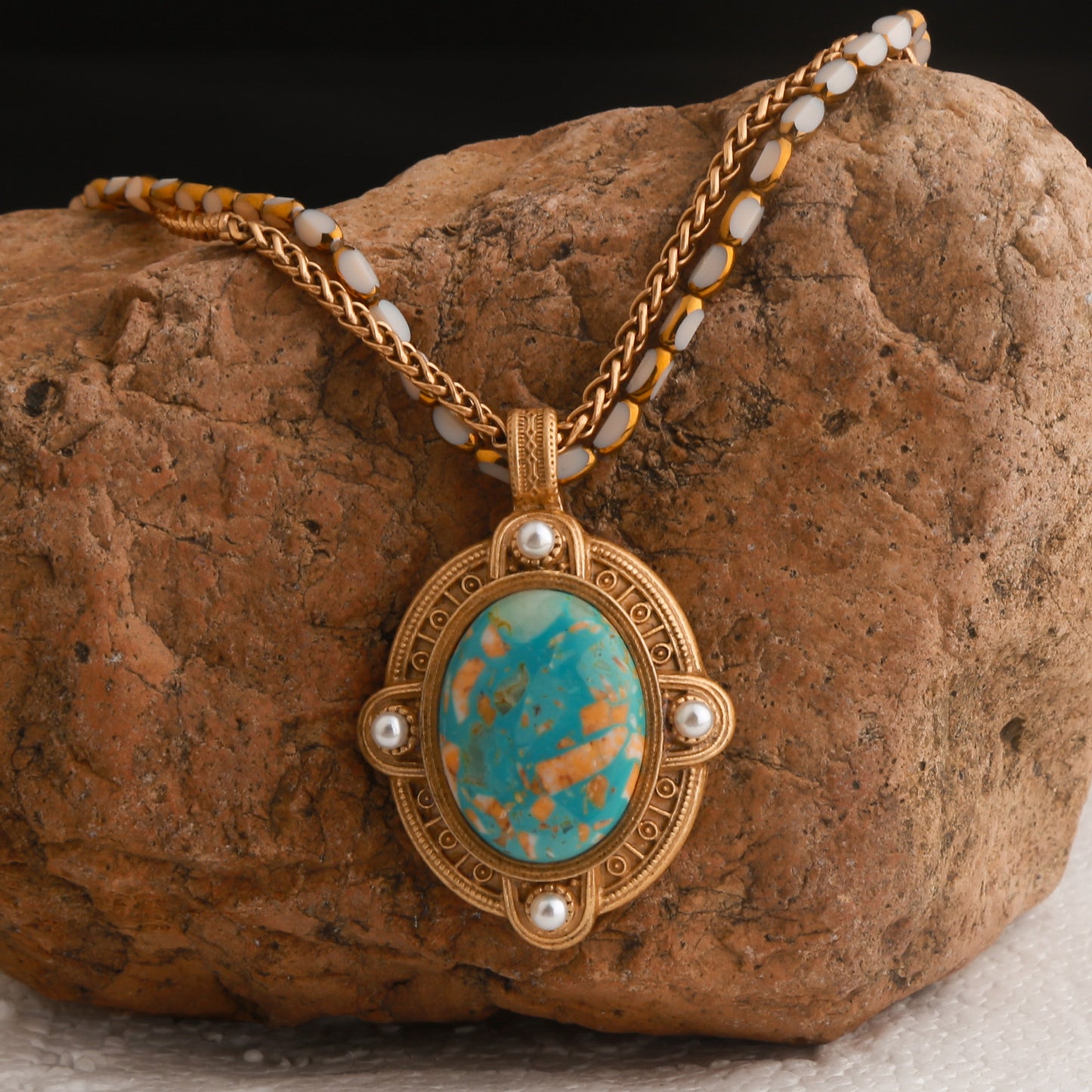 Vintage Pearl Long Necklace