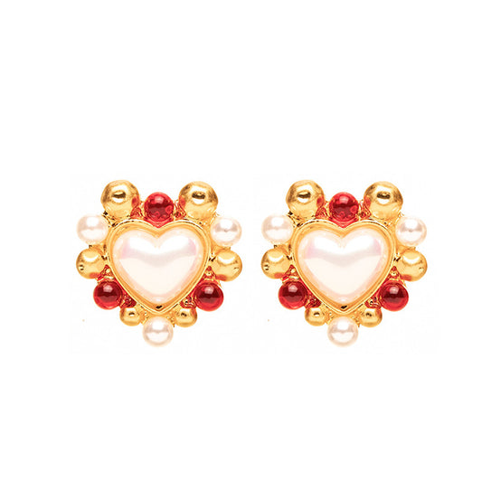 heart-shaped pearl earrings